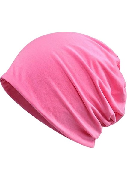 Yumuşak Beanie Hat Boyun Eşarp Erkekler Türban Wrap Bayanlar Spor Salonu Pembe (Yurt Dışından) modelleri