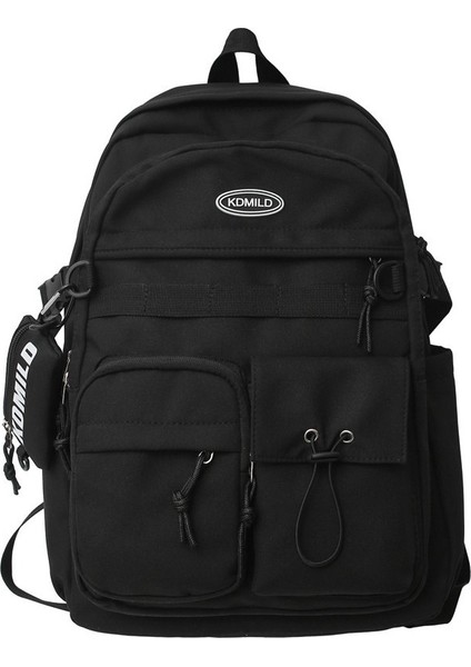 Okul Çantası Kadın Lise Üniversite Öğrencileri Basit Tüm Maç Büyük Kapasiteli Sırt Çantası Bilgisayar Sırt Çantası (Yurt Dışından)