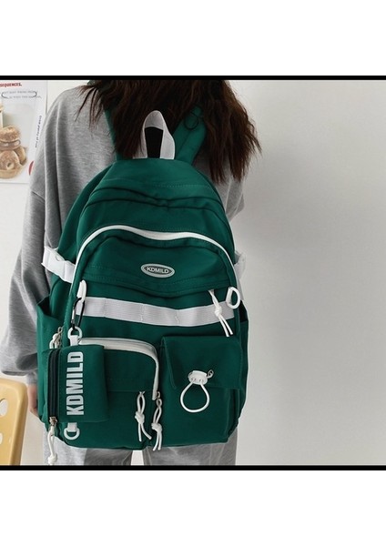 Okul Çantası Kadın Lise Üniversite Öğrencileri Basit Tüm Maç Büyük Kapasiteli Sırt Çantası Bilgisayar Sırt Çantası (Yurt Dışından) fırsatları