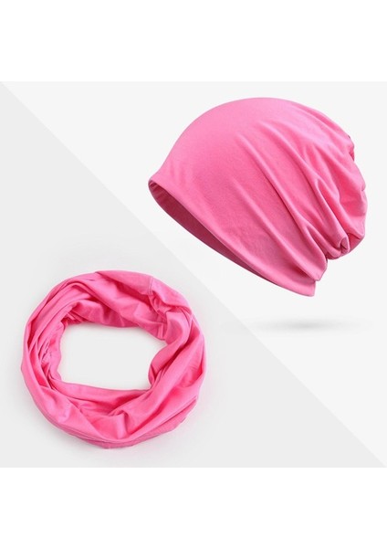 Yumuşak Beanie Hat Boyun Eşarp Erkekler Türban Wrap Bayanlar Spor Salonu Pembe (Yurt Dışından) indirimleri