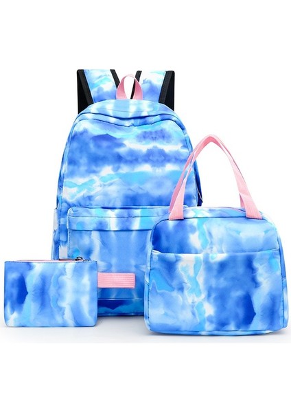 Üç Parçalı Okul Çantası Öğrenci Sırt Çantası Kampüs Okul Çantası Sırt Çantası Yemek Çantası Kalem Kutusu (Yurt Dışından)