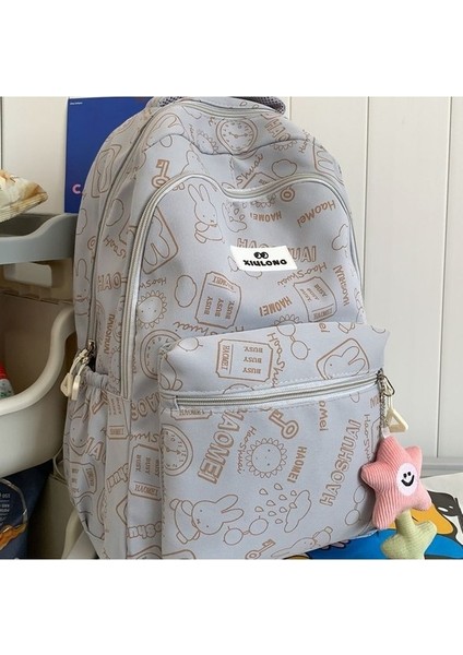 2023 Yeni Büyük Kapasiteli Naylon Su Geçirmez Sırt Çantası Lise Ortaokul Erkek ve Kadın Aynı Stil Okul Çantası Moda Kadın Sırt Çantası (Yurt Dışından) modelleri