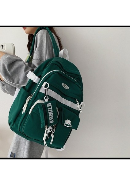 Okul Çantası Kadın Lise Üniversite Öğrencileri Basit Tüm Maç Büyük Kapasiteli Sırt Çantası Bilgisayar Sırt Çantası (Yurt Dışından) indirimleri