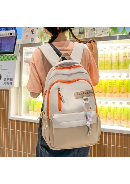 2023 Yeni Trendy Sırt Çantası Kadın Okul Çantası Ortaokul Öğrencisi Moda Büyük Kapasiteli Rahat Basit Sırt Çantası (Yurt Dışından) fiyatları