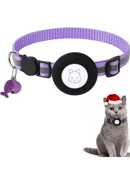 Airtag Yansıtıcı Pet Yakası Gps Izleyici Kapağı Çan ve Balık Şekli Kolye Için Silikon Kılıf (Yurt Dışından)