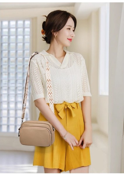 Kadınlar Için Ilk Katman Inek Derisi Çanta 2023 Moda Basit Çakıllı Omuz Çantası Doku Deri Crossbody Küçük Kare Çanta (Yurt Dışından) modelleri