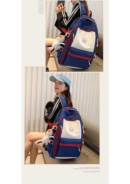 Basit Tüm Maç Sırt Çantası Kadın 2023 Yeni Kapasiteli Rahat Sırt Çantası Öğrenci Okul Çantası (Yurt Dışından) indirimleri