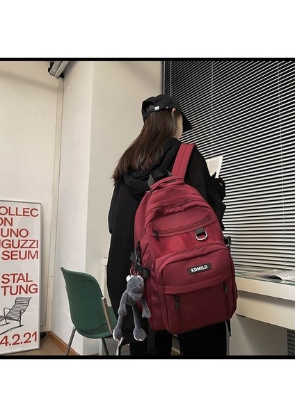 Okul Çantası Erkek ve Kadın Lise Üniversite Öğrencileri Tüm Maç Büyük Kapasiteli Çok Katmanlı Sırt Çantası (Yurt Dışından) modelleri