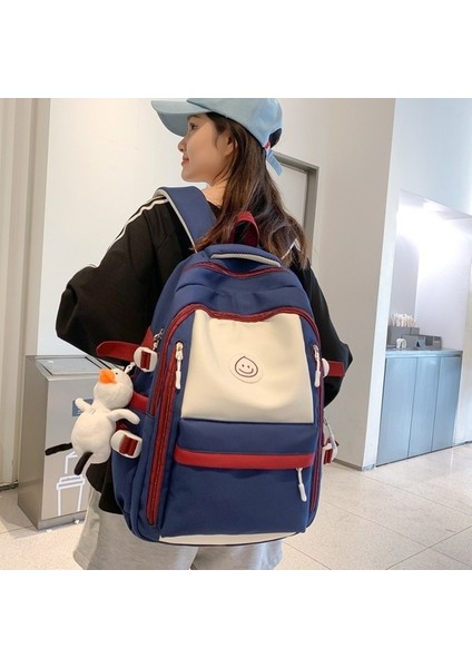 Basit Tüm Maç Sırt Çantası Kadın 2023 Yeni Kapasiteli Rahat Sırt Çantası Öğrenci Okul Çantası (Yurt Dışından) fırsatları