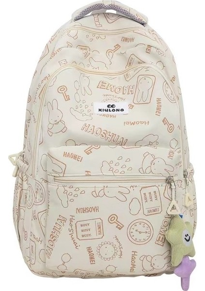 2023 Yeni Büyük Kapasiteli Naylon Su Geçirmez Sırt Çantası Lise Ortaokul Erkek ve Kadın Aynı Stil Okul Çantası Moda Kadın Sırt Çantası (Yurt Dışından)