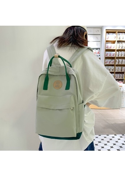 2023 Yeni Okul Çantası Kadın Basit Orta Okul Öğrenci Sırt Çantası Hafif Üniversite Öğrencisi Taşınabilir Sırt Çantası (Yurt Dışından) fiyatları
