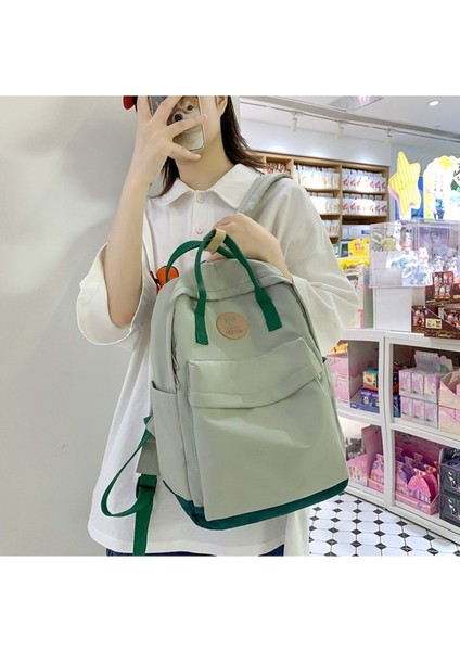 2023 Yeni Okul Çantası Kadın Basit Orta Okul Öğrenci Sırt Çantası Hafif Üniversite Öğrencisi Taşınabilir Sırt Çantası (Yurt Dışından) indirimleri