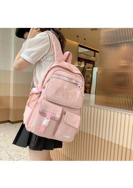 Eşleştirme Ortaokul Öğrencileri Okul Çok Cepli Kız Sevimli Sırt Seyahat Bagaj Sırt Çantası (Yurt Dışından) modelleri