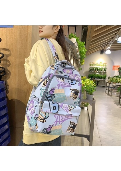 Erkekler, Ortaokul Öğrencileri 2023 Yeni Stil Kız Grafiti Ilkokul Öğrencileri ve Üniversite Öğrencileri Moda Sırt Çantaları (Yurt Dışından) indirimleri