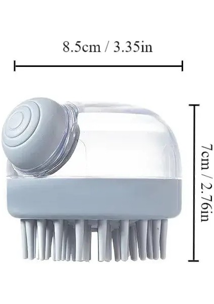 Köpek Duş Fırçası Köpek Tımar Masaj Banyosu Temizlik Fırçası Uzun Saç Köpekleri ve Kedileri Için Şampuan Dispenser ile Duş Aldağı: Gri (Yurt Dışından)