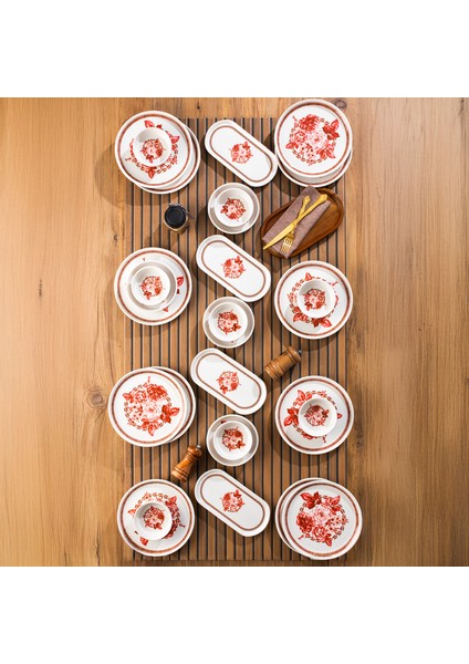 Danish 28 Parça Kahvaltı Seti 12 Kişilik Kahvaltı Takımı