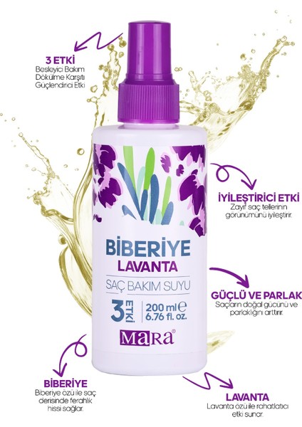 Biberiye Lavanta Saç Suyu 200 ml