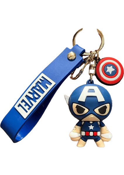 Yenilmezler Anahtarlık Disney Anime Sevimli Demir Adam Hulk Kaptan Amerika Silikon Figür Anahtarlık Okul Çantası Kolye Oyuncak Çocuk Hediyelerirenk:kaptan Amerika (Yurt Dışından)