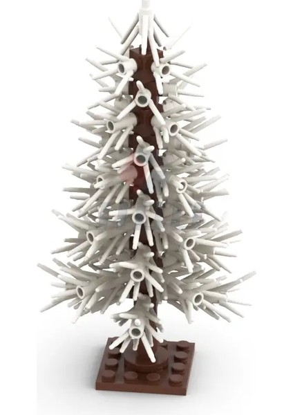 138 Pcs Cedar Tree Model Yeşil Manzara Peyzaj Yapı Taşları Moc City Street Scene Bitkileri Dekorasyon Tuğlaları Çocuk Oyuncak Hediyeleri Renk: Beyaz Ağaç (Yurt Dışından)