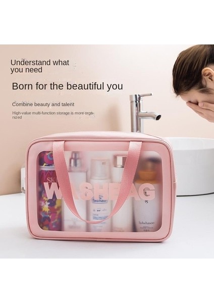 Çift Taşınabilir Pu Mat Su Geçirmez Kozmetik Çantası (Yurt Dışından) modelleri