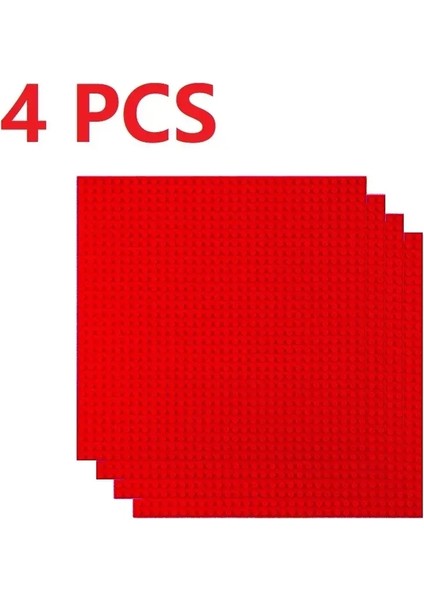 4pcs Base Plakaları 32X32 16X32 Notlar Klasik Taban Plakaları Bloklar Plastik Bina Tuğlalar Montaj Uyumlu Marka Moc Friends City Renk: 32X32DOTS Kırmızı (Yurt Dışından)