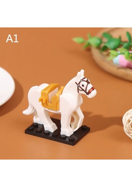 1pc Plastik Bloklar Mini Bloklar Aksiyon Figürleri Savaş Ortaçağ Şövalye At Kurt Eyer Köprü Oyuncak Oyuncak Bloklar Için Childrencolor: A1 (Yurt Dışından)