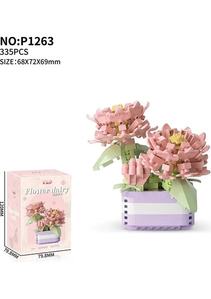 Romantik Çiçek Yapı Taşları Sonsuz Bonsai Ağacı Bahçeleri Mikro Tuğlalar Diy Saksı Bitkileri Model Yaratıcı Çocuk Kitleri Oyuncaklar Renk: P1263 335PCS (Yurt Dışından)