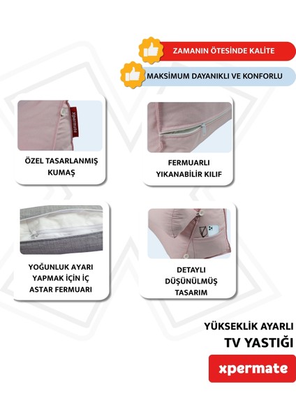 Tv Yastığı Boyun Bel ve Sırt Destekli Yastık Ameliyat Sonrası Yastık Hasta Yastığı Toz Pembe indirimleri