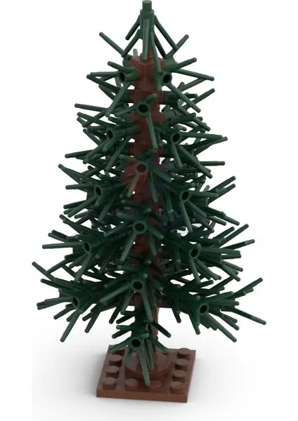 138 Pcs Cedar Tree Model Yeşil Manzara Peyzaj Bina Taşları Moc City Street Scene Bitkileri Dekorasyon Tuğlaları Çocuk Oyuncak Hediyeleri Renk: Koyu Yeşil Ağaç (Yurt Dışından)