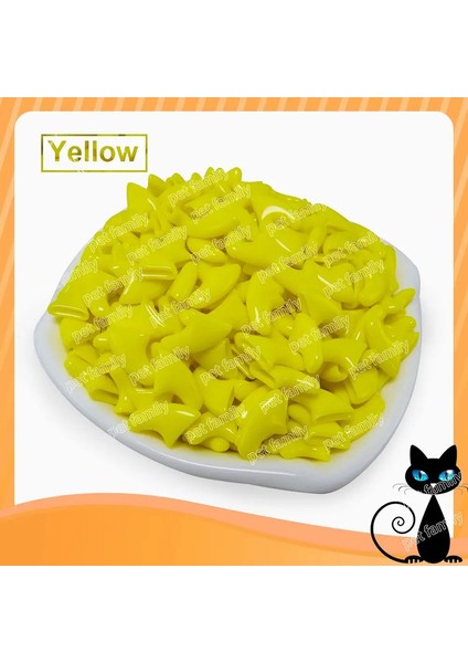100PCS /lot Kedi Tırnak Kapakları Yumuşak Kedi Pençe Kontrol Evcil Hayvanları Silikon Tırnak Koruyucusu Yapıştırıcı ve Aplikatör Renk: Sarı /boyut: Xs (Yurt Dışından)