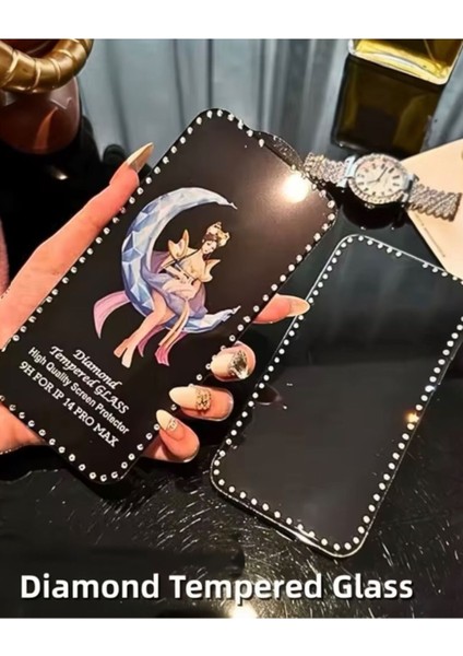 Iphone 16 Pro Max Uyumlu Tam Ekran Kaplayan Ultra Hd Taşlı Kırılmaz Cam fiyatları