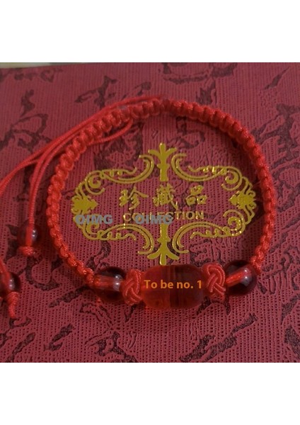 Yeni Kırmızı Akik Kutsama Bileziği Kırmızı Halat El Dokuması Iyi Şans Bileziği Bileklik (Yurt Dışından)