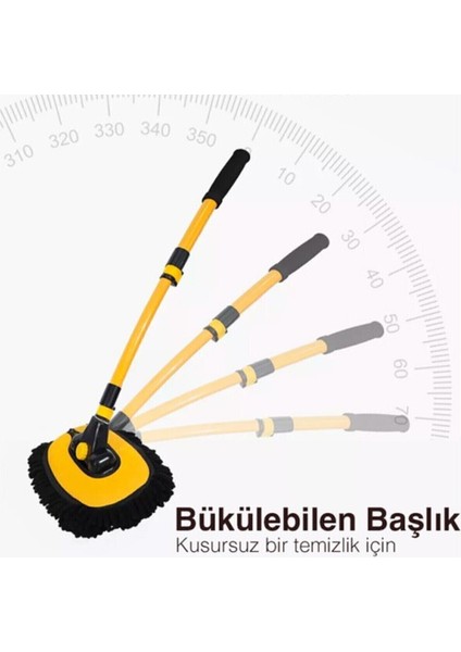 LS-426 Teleskopik Araç Temizleme Fırçası Oto Yıkama Paspası