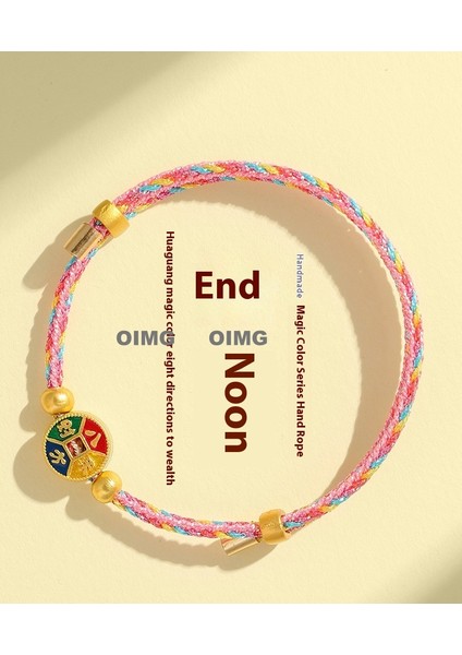 Yeni Iyi Şans Bileziği Dokuma Çocuk Modelleri Bebek Bebek Erkek ve Kadın Yetişkin Nimet Renkli Ip U Aslan Beş Renkli Çizgi El Ipi Bitmiş Ürünler (Yurt Dışından)
