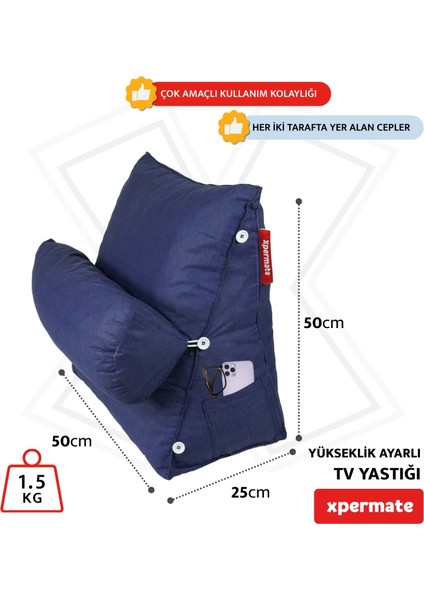Tv Yastığı Boyun Bel ve Sırt Destekli Yastık Ameliyat Sonrası Yastık Hasta Yastığı Lacivert fiyatları