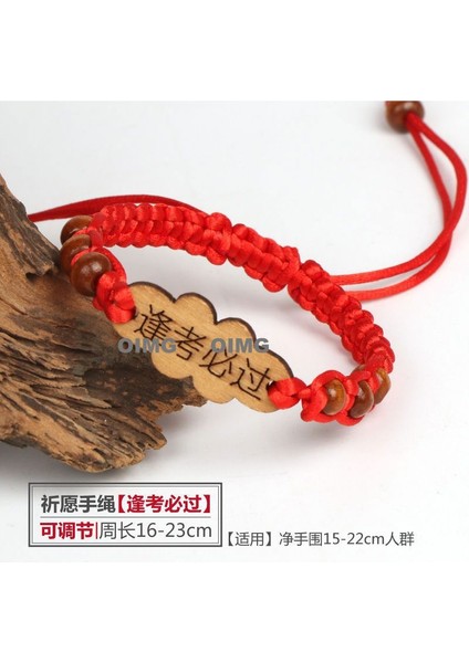 Yeni Iyi Şans Bileziği Erkek ve Kadın Ilham Verici Nimet Hediye El Dokuması Kırmızı Ip (Yurt Dışından)