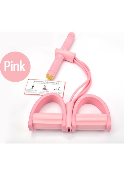 Pembe Tarzı Fitness Direnç Bantları Oturup Çekme Halatı 4 Tüp Pedallı Egzersiz Kapalı Spor Salonu Spor Eğitimi Elastik Bantlar Fitness Ekipmanları (Yurt Dışından)