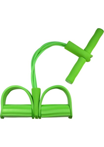4 Tüp Yeşil Stil Ayak Pedalı Çok Işlevli Gerginlik Çekme Halatı Vücut Fitness Aleti Yoga Fitness Ekipmanları ile Tüpler Sit-Up Direnç Bandı (Yurt Dışından)