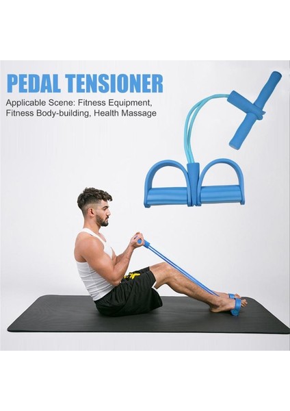 4 Tüp Yeşil Stil Ayak Pedalı Çok Işlevli Gerginlik Çekme Halatı Vücut Fitness Aleti Yoga Fitness Ekipmanları ile Tüpler Sit-Up Direnç Bandı (Yurt Dışından) indirimleri