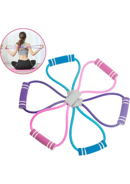 Mor Tarzı Yoga Pilates Halat Çekme Elastik Kauçuk Döngü Tüp Bandı Fitness Gergi Kemeri Göğüs Genişletici Spor Salonu Egzersiz Eğitimi Ekipmanları (Yurt Dışından) fiyatları
