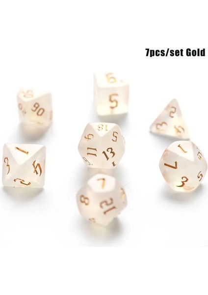 B Tarzı 7 Adet Opak Renkler Çokyüzlü Rpg Zar Seti D4 D6 D8 D10 D% D12 D20 Masa Üstü Rol Oynama Oyunları Için (Yurt Dışından)