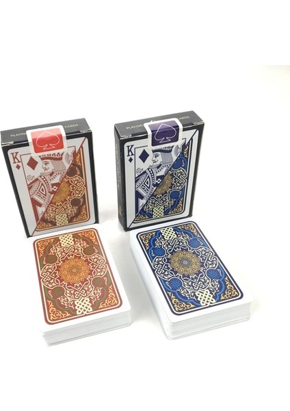 1kırmızı ve 1mavi Tarzı 2setlot Plastik Oyun Kartları Suya Dayanıklı Texas Hold'em Poker Kartları Dar Pvc Poker Masa Oyunları 2.28 * 3.46 Inç (Yurt Dışından)