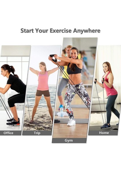 Siyah Stil Kolları ile 5 Seviye Direnç Bantları Elastik Halat Fitness Erkek Kadın Güç Eğitimi Ekipmanları Evde Egzersiz Ralli Cihazı (Yurt Dışından) indirimleri