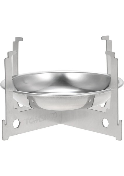 Soba Tarzı Tomshoo Mini Alkollü Soba Tepsisi Spirit Brülör Soba Taşınabilir Mini Ultralight Açık Kamp Sobası Fırın Çapraz Standlı Raf (Yurt Dışından) modelleri