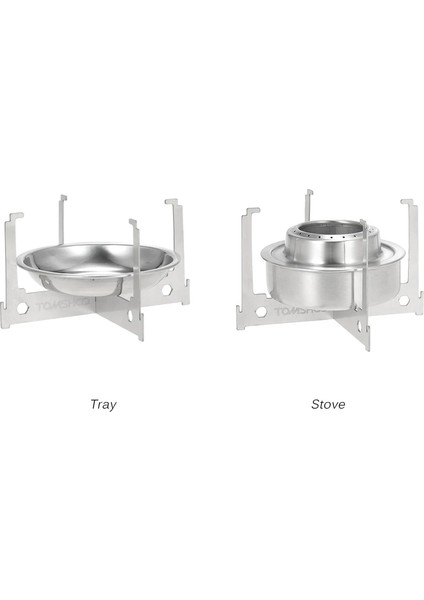 Soba Tarzı Tomshoo Mini Alkollü Soba Tepsisi Spirit Brülör Soba Taşınabilir Mini Ultralight Açık Kamp Sobası Fırın Çapraz Standlı Raf (Yurt Dışından) fırsatları