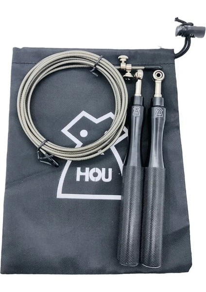 Siyah Stil Hou Egzersiz Hafif Rulman Ip Atlama Ipleri Çelik Tel Crossfit Boks Mma Eğitimi Kaymaz Ayarlanabilir Fitness Özelleştirilmiş Isim (Yurt Dışından)