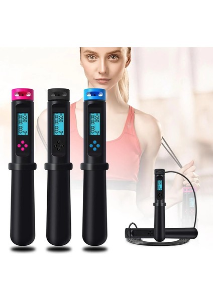 Siyah Stil Sınav Elektronik Sayma Ipsiz Ip Atlama Ipi Öğrenci Yetişkin Akıllı Çelik Tel Ayarlanabilir Ip Atlama Ipi Spor Yoga Fitness Aracı (Yurt Dışından) fiyatları