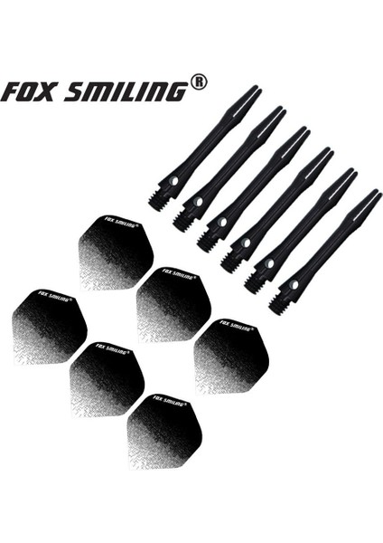 Black1 Stilini Ayarla Fox Gülen Alüminyum Dart Milleri ve Dart Uçuşları Seti Dardos Tüy Yaprakları Dart Tahtası Oyunları Için Dart Aksesuarları Seti (Yurt Dışından)