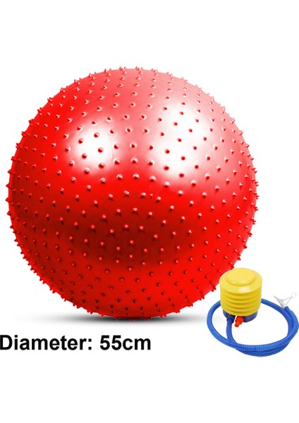 55CM-KIRMIZI Stil 45CM Mmm Dikenli Masaj Topu Spor Yoga Topları Noktası Fitness Salonu Dengesi Fitball Egzersiz Pilates Egzersizi (Yurt Dışından)