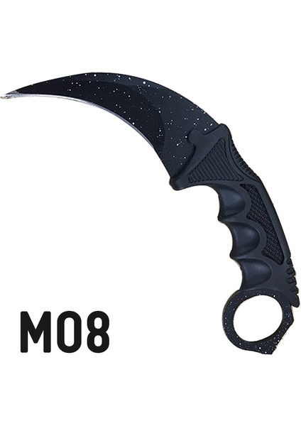 M08 Stili Kılıf ile Açık Olecranon Boyun Bıçağı Kaplan Dişi Gerçek Oyun Bıçağı Hayatta Kalma Aracı Bıçağı Kamp Aleti Kulübü Dart Oyuncak 10 Renk (Yurt Dışından)